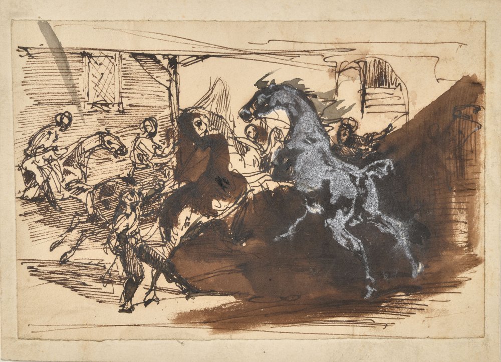 Course de chevaux libre à Rome