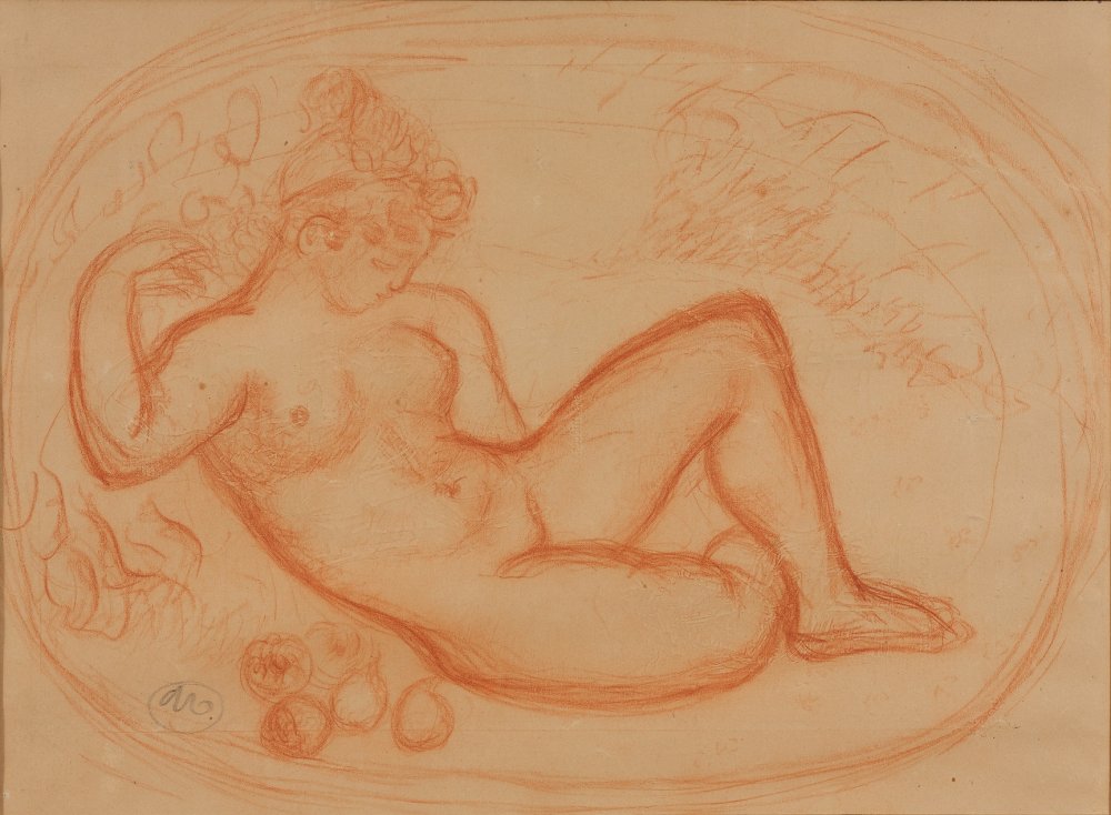 Reclining Nude and Fruit, c. 1930