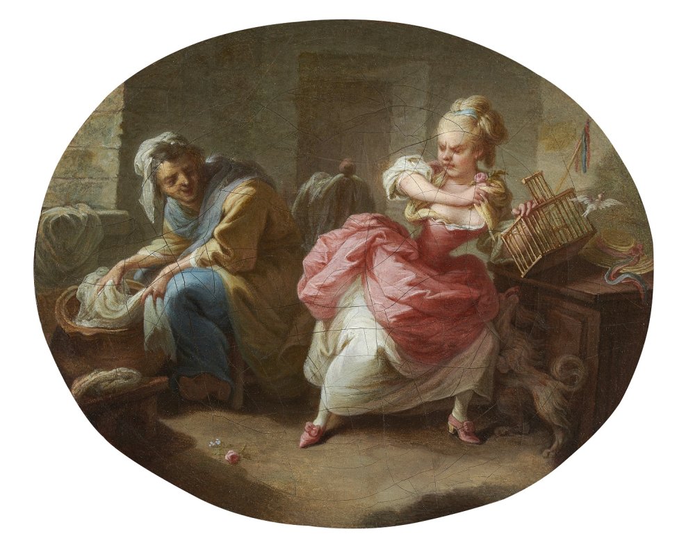 Jeune bergère implorant son amant de rester / Jeune bergère en colère contre (…)