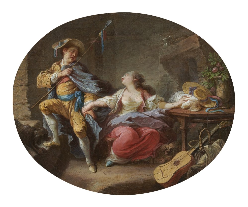 Jeune bergère implorant son amant de rester / Jeune bergère en colère contre (…)