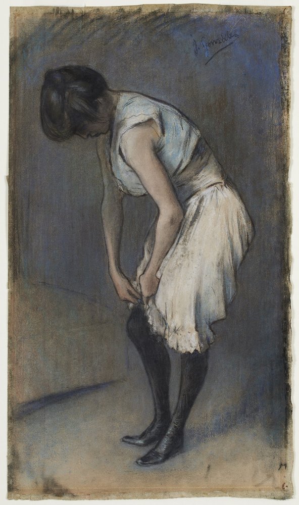 Young Woman Getting Dressed