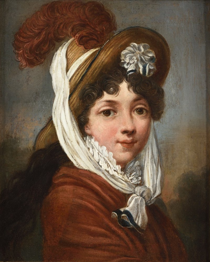Portrait de jeune femme au chapeau